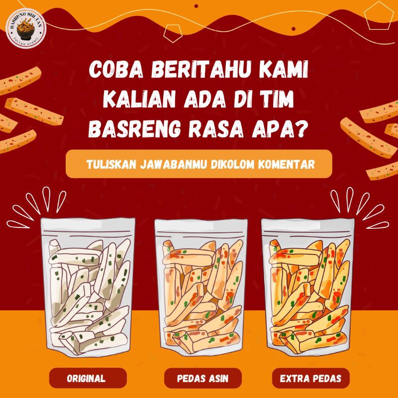 

BASRENG SULTAN | Original, Pedas Asin, Extra Pedas