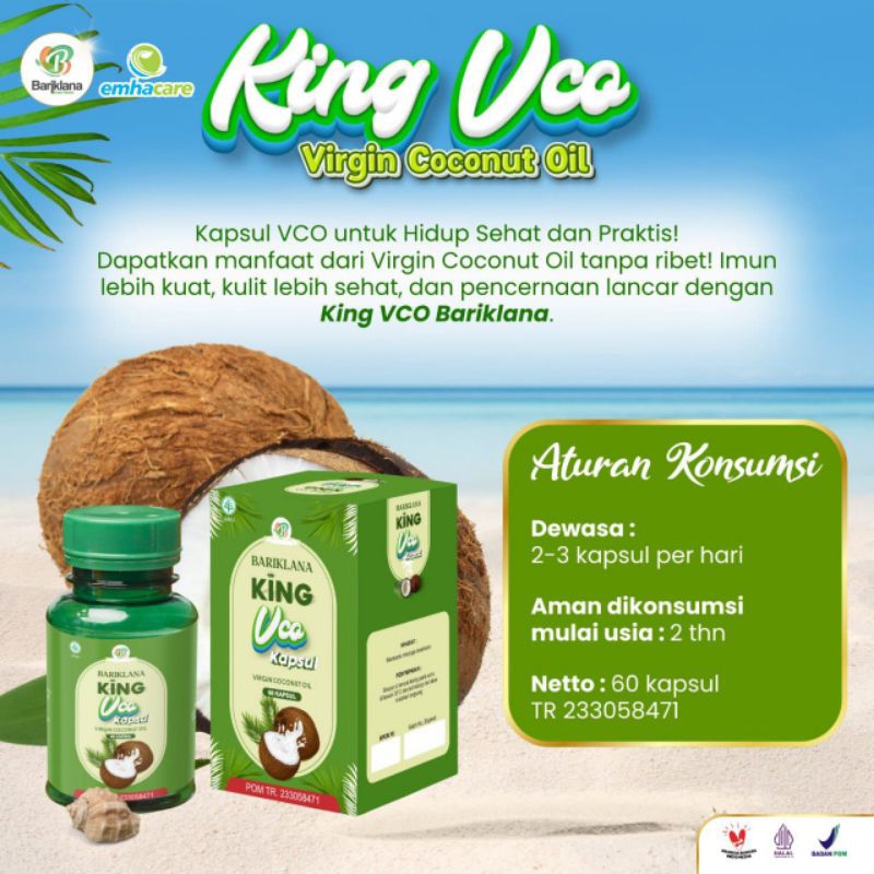 

King VCO ( VIRGIN COCONUT OIL) , dapatkan manfaat VCO tanpa ribet. IMUN lebih kuat, KULIT lebih sehat dan PENCERNAAN jadi lancar