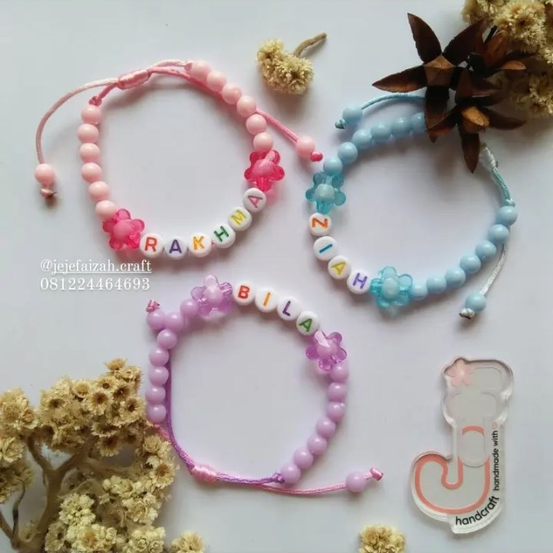 Gelang manik nama / gelang nama / gelang anak / gelang custom nama