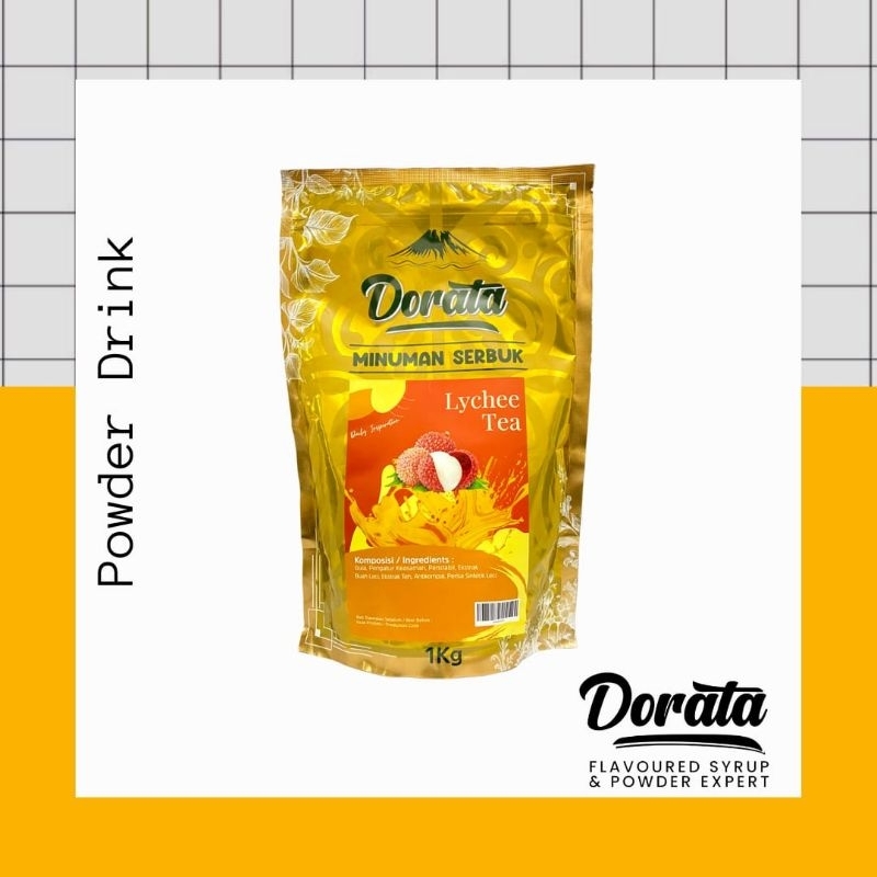 

Dorata Lychee Tea Powder 1 kg - Bubuk Minuman Dorata Rasa Teh Leci Premium