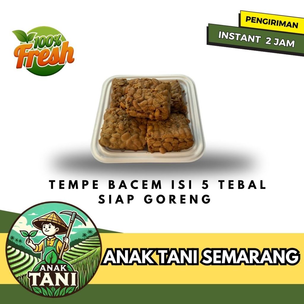 

[ANAK TANI] TEMPE BACEM MANIS GURIH LEGIT ISI 5 SIAP GORENG KIRIM INSTANT AREA SEMARANG