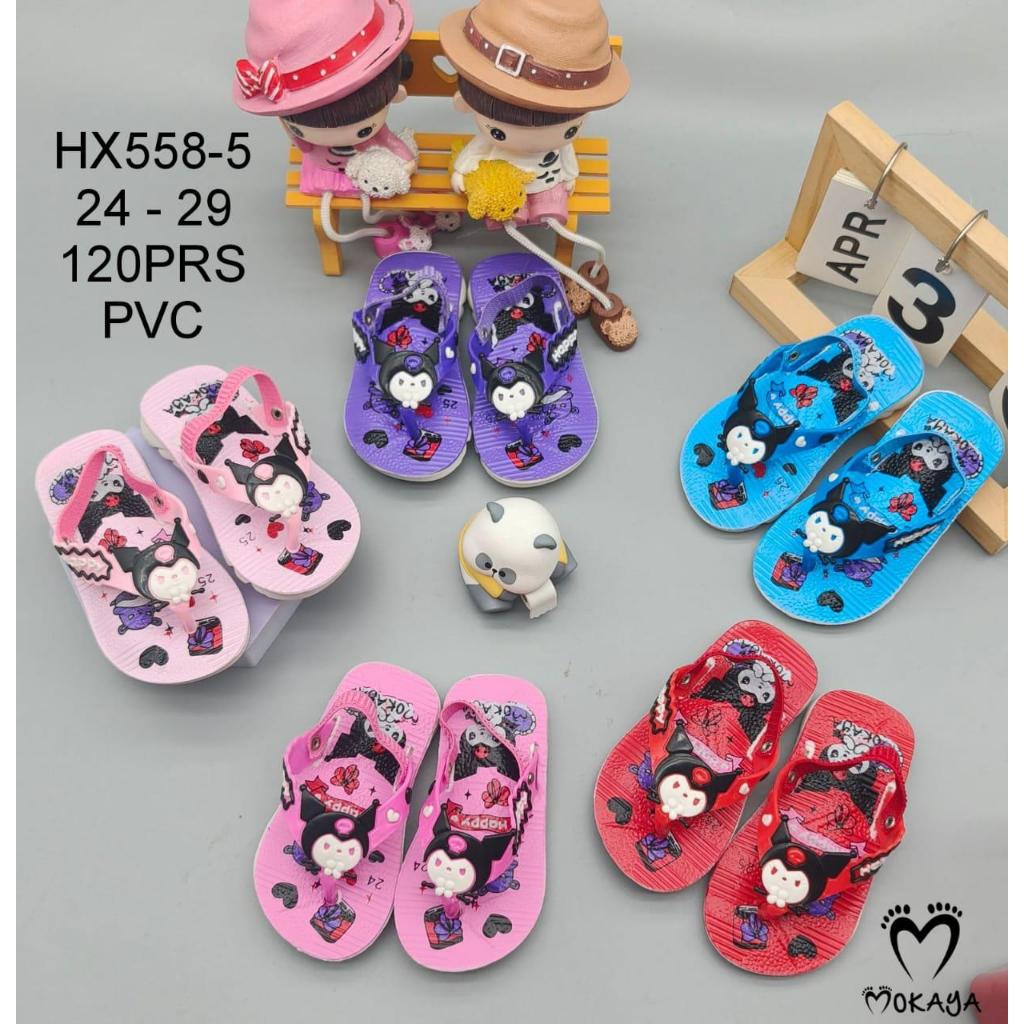 SANDAL CIT KUROMI BALITA 10-24 BULAN MOREGO 558 KRM BAHAN KARET ANTI SLIP TALI BELAKANG