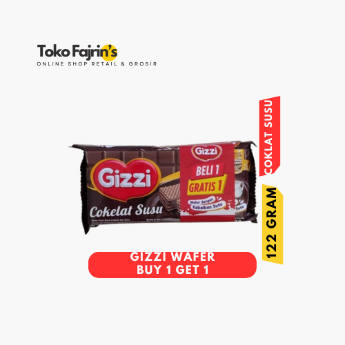 GIZZI WAFER COKLAT SUSU 122Gram BUY 1 GET 1