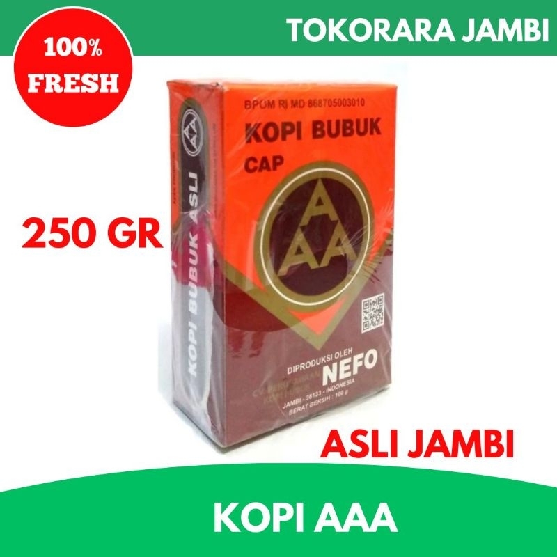 

Kopi AAA NEFO khas Jambi netto 250gr- toko rara jambi