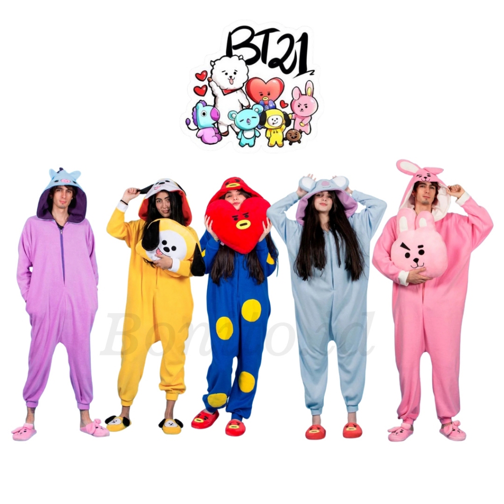 KOSTUM TATA KOYA BT21 BTS - Kostum Onesie Kigurumi Cosplay Piyama Dewasa
