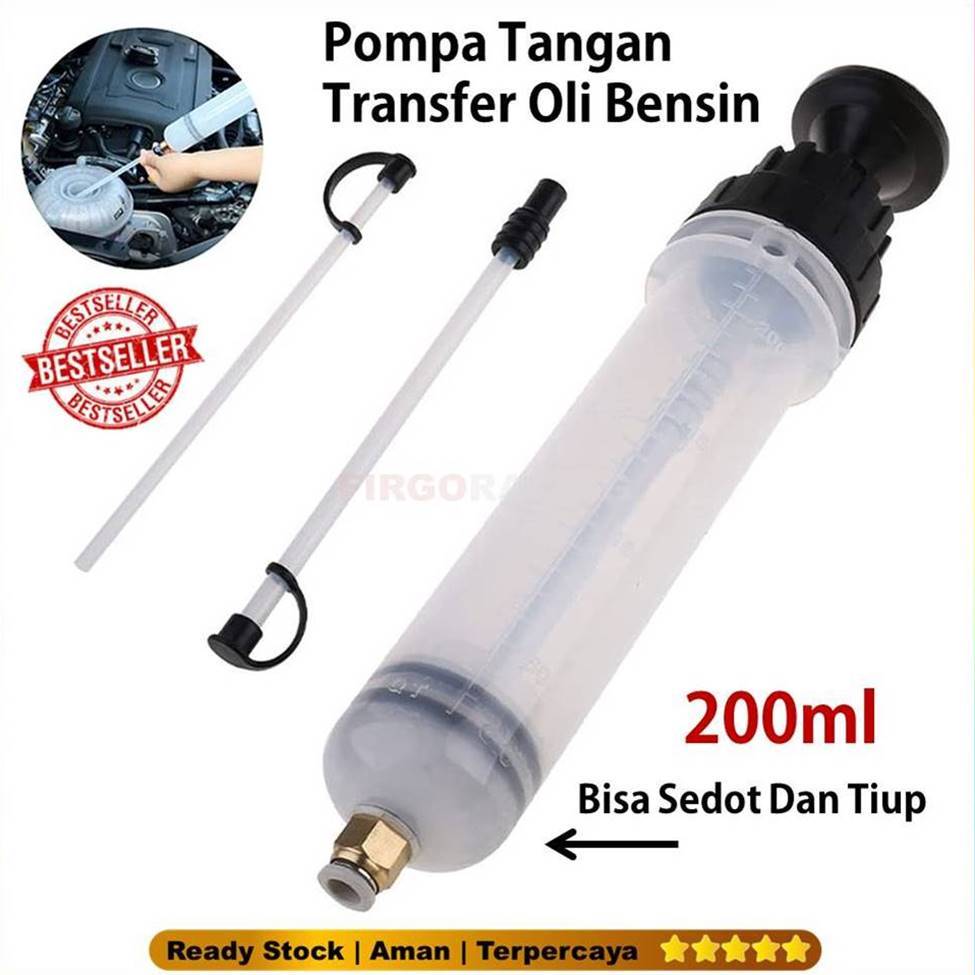 Pompa Tangan Transfer Oli oli gardan oli mesin Bensin Mobil Extractor 200ml