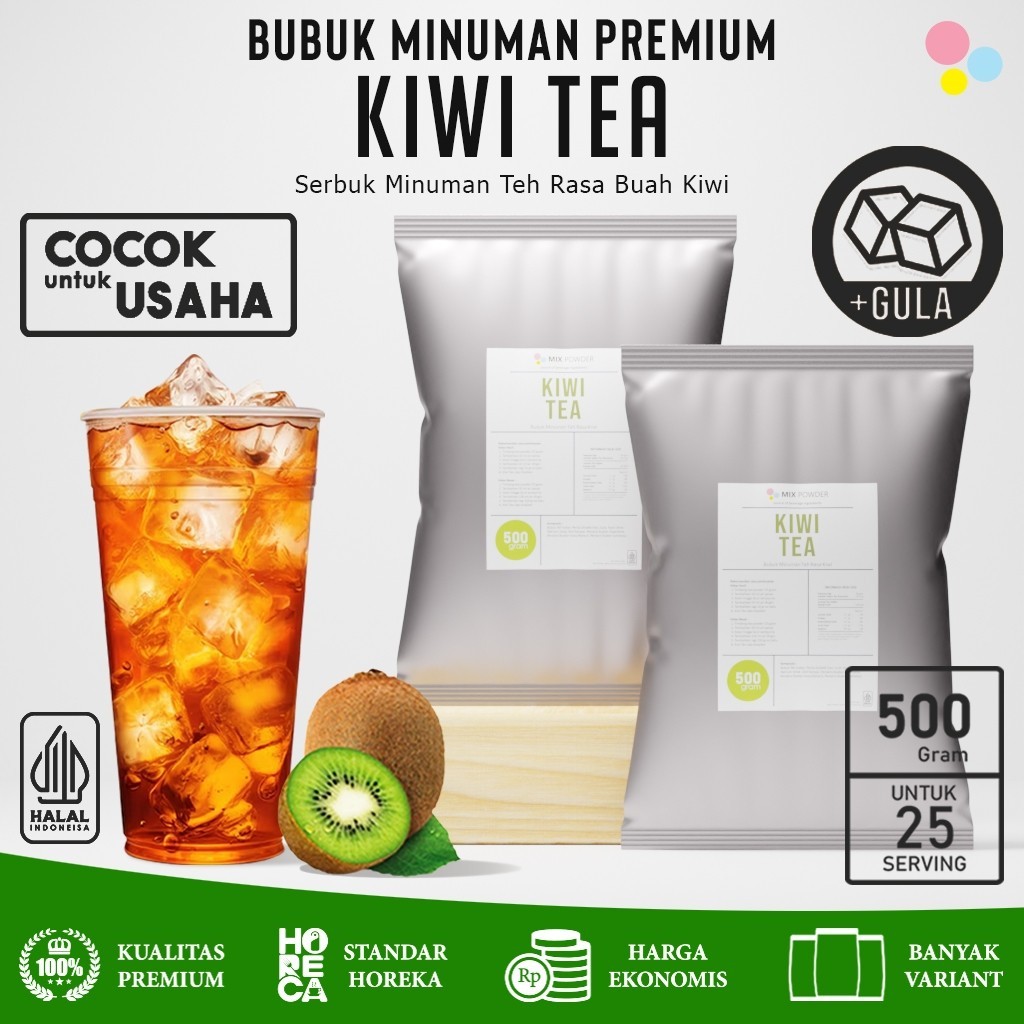 

Bubuk Minuman Rasa Kiwi Tea Powder 500 Gr Serbuk Minuman Teh Kiwi 500 Gram Kekinian Premium