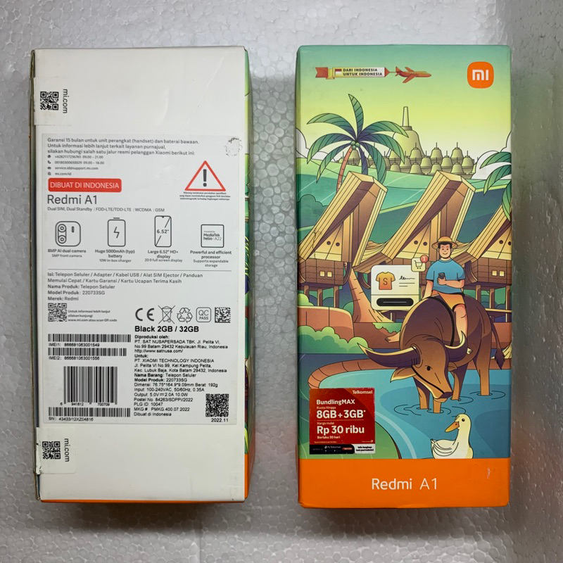 DUS BOOK KARDUS BOX XIAOMI REDMI A1 ORIGINAL COPOTAN PABRIK