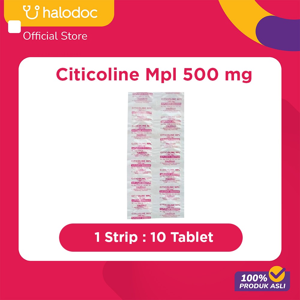 Citicoline Mpl 500 mg 10 Tablet