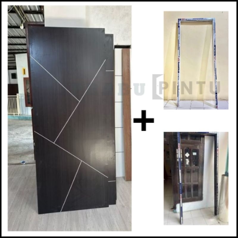 set pintu dan kusen / satu set pintu dan kusen alumunium / pintu kamar / pintu minimalis