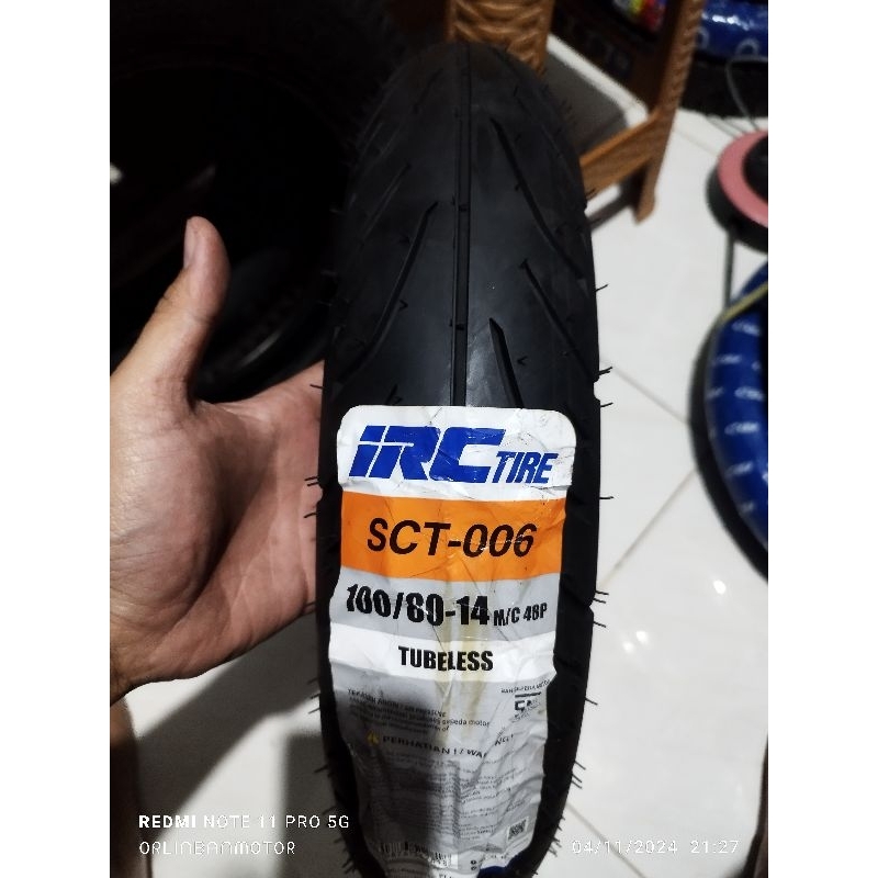 BAN DEPAN PCX150 TUBLES/BAN BAN ORIGINAL DEPAN PCX150/BAN DEPAN IRC SCT006 VARIO160/BAN BAGIAN DEPAN