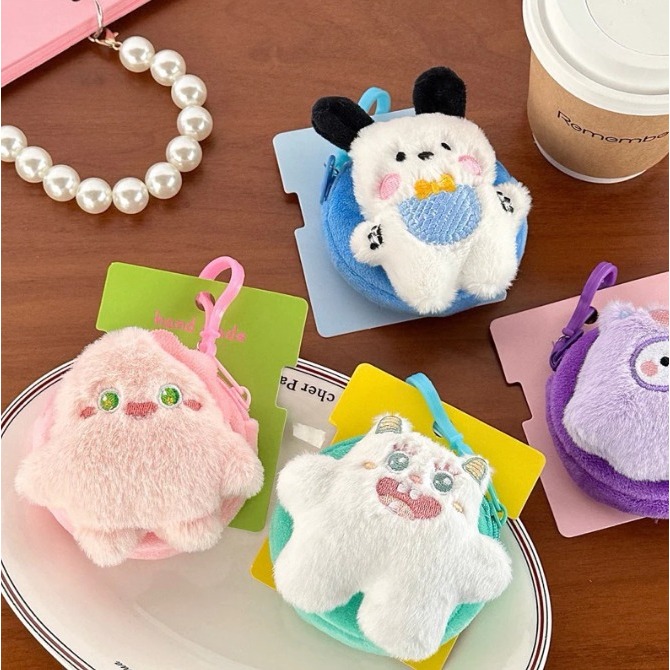 Gantungan Kunci Dompet Koin - Boneka Ins Little Monster Viral - Gantungan Lucu