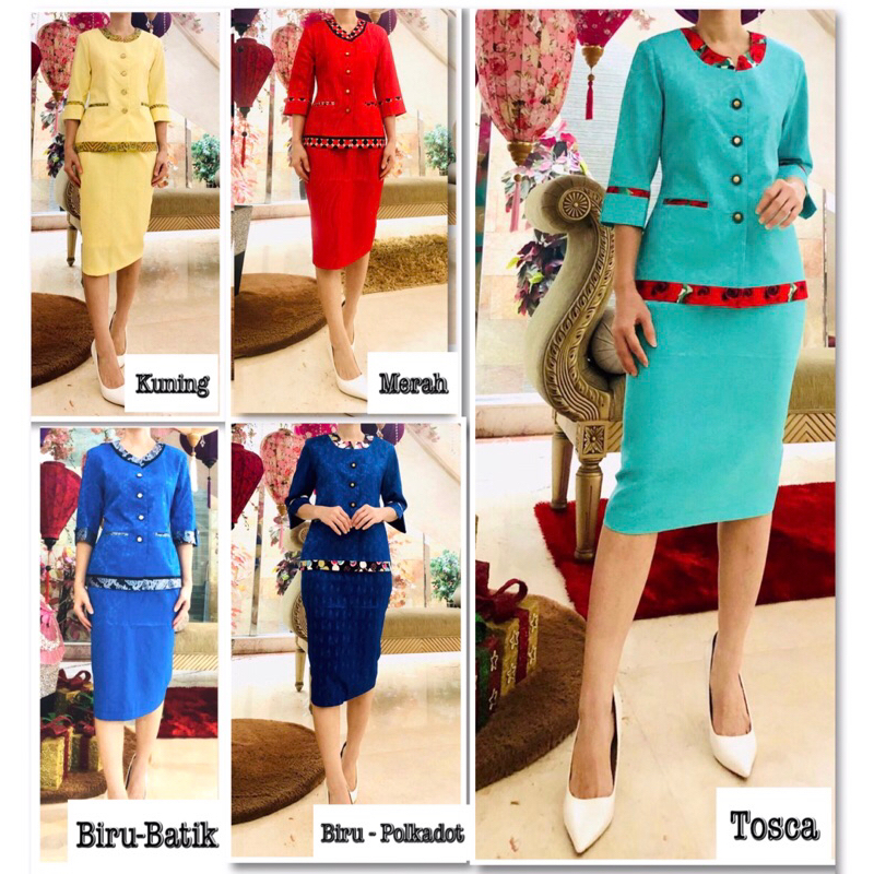 Stelan jas dengan rok import. Setelan wanita kekinian. setelan blazer yanyifang