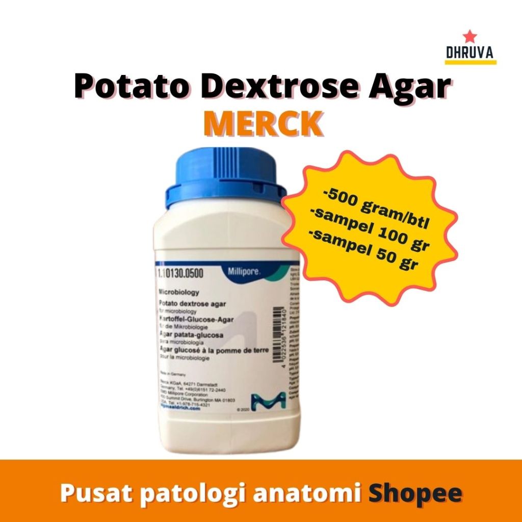 Potato Dextrose Agar Merck 500 gram Microbiology Agar No Katalog 1.10130.0500