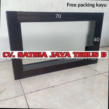 Boven Aluminium Kaca Zigzag 70x40