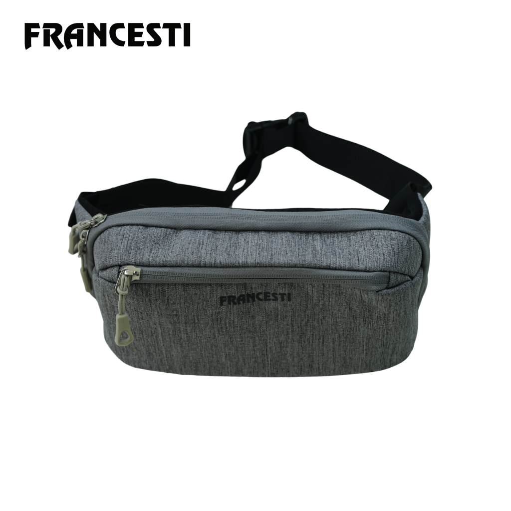 Francesti Tas Pria/Wanita 9506 Waist Bag Grey,Tas pinggang,punggung stylist