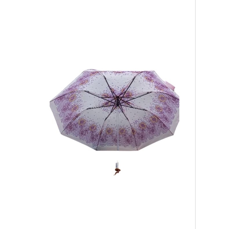 Payung lipat 2 kembang satin warna Random