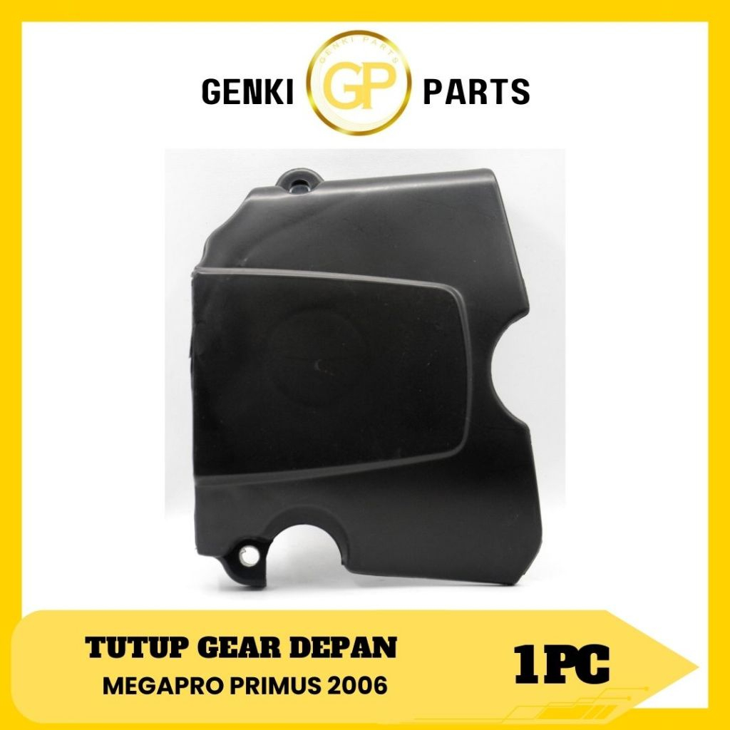 GENKI-PARTS/TUTUP-GEAR-GIGI-DEPAN/COVER/MOTOR/HONDA/MEGAPRO-PRIMUS-2006/HITAM/GRADE-ORI