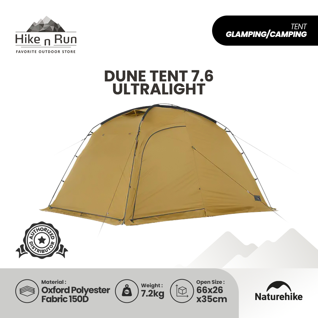 Naturehike Tenda Camping Dune 7.6 Upgrade One Room and One Hall Camping Tent CNH22ZP028