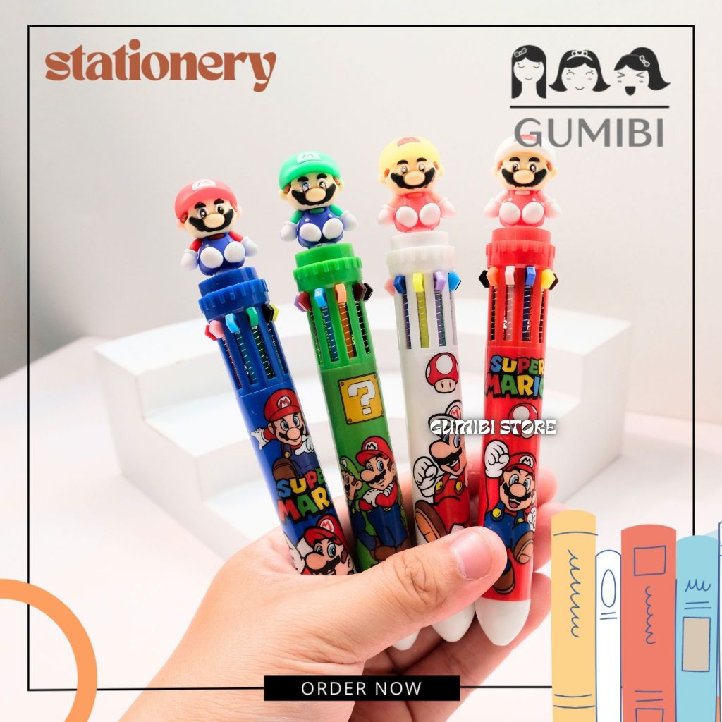 

PULPEN 10 WARNA MARIO BROS PEN WARNA WARNI MARIO NITENDO PEN 10 WARNA MARIO BROS LUCU TERMURAH GUMIBI STORE