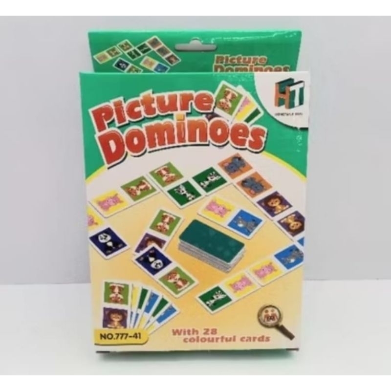 MAINAN KARTU PICTURE DOMINOES/MAINAN KARTU BERGAMBAR HEWAN