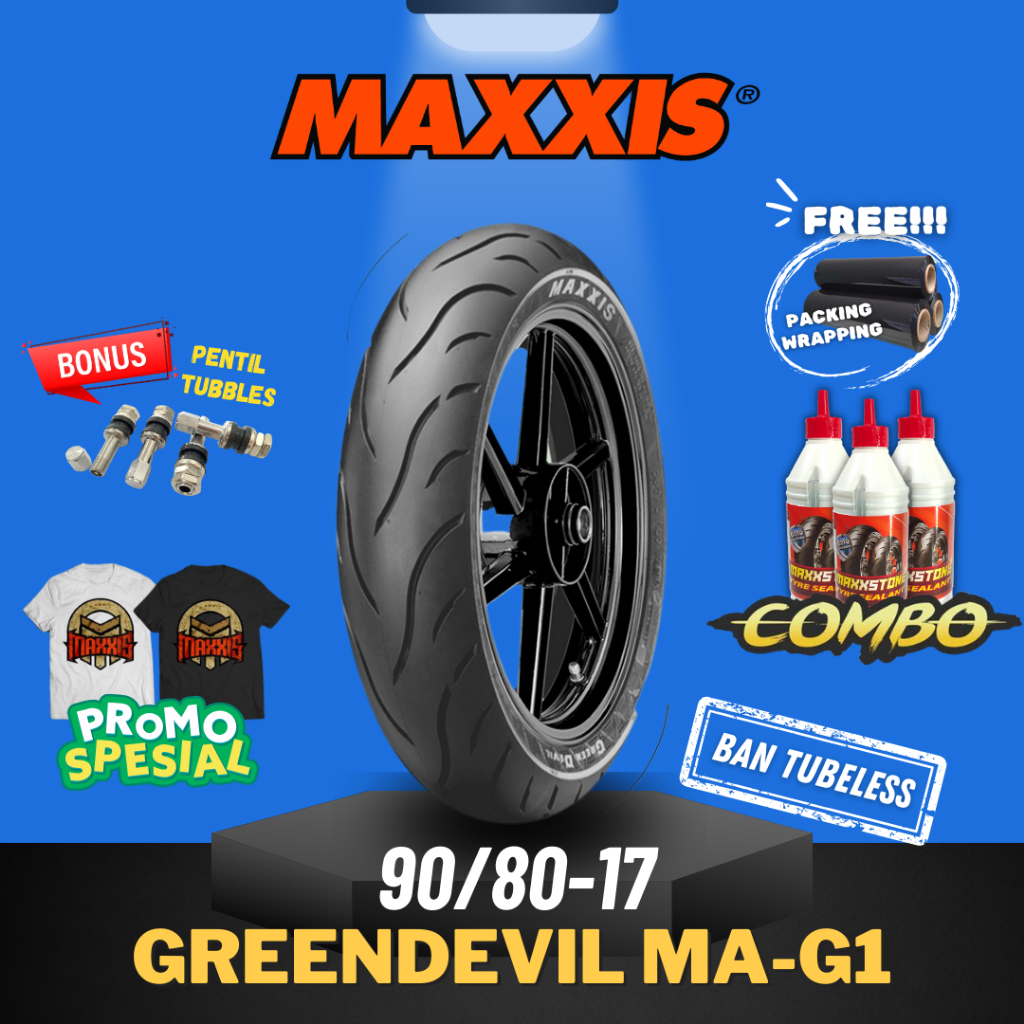 [READY COD] MAXXIS GREEN DEVIL RING 17 / BAN MAXXIS 90/80-17 / 90-80-17 BAN TUBELESS BAN LUAR / BAN 