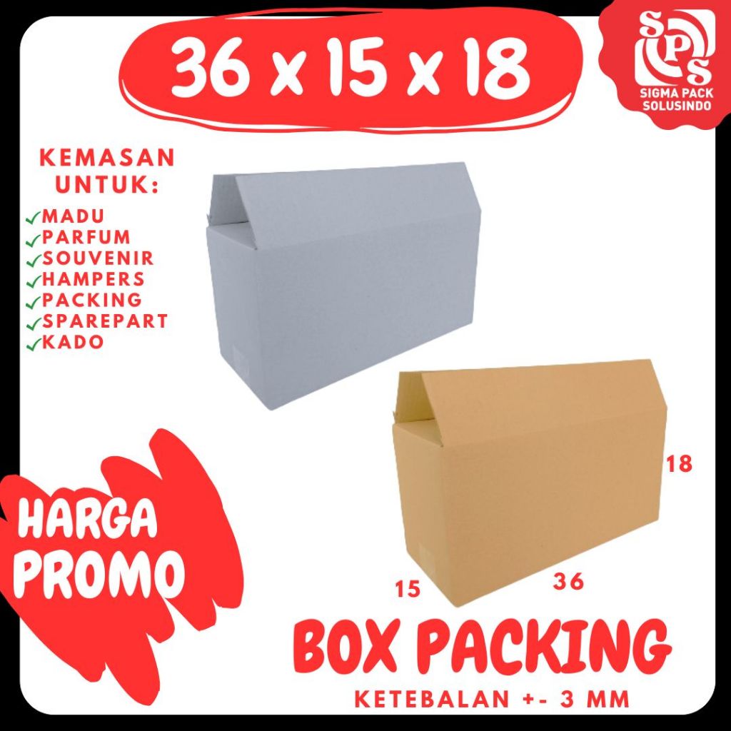 

Box Packing 36x15x18 Kardus A1 Karton Dus Kotak Kemasan Sparepart Jamu Madu Assesoris