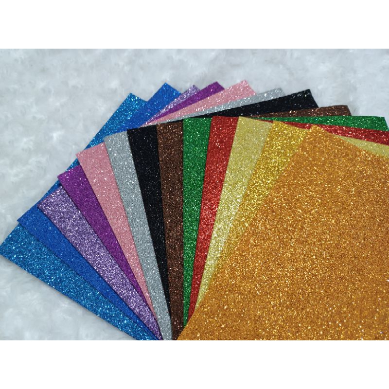 

Foam art gliter warna 20x30 cm per lembar hiasan dekorasi imlek lebaran