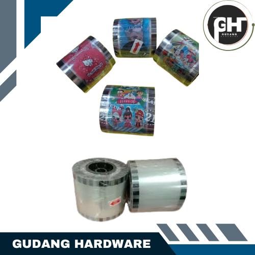 PLASTIK PRESS AQUA PLASTIK TUTUP GELAS GAMBAR DAN POLOS 130MM