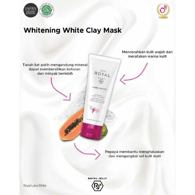 Whitening White Clay Mask Jafra royal Luna White