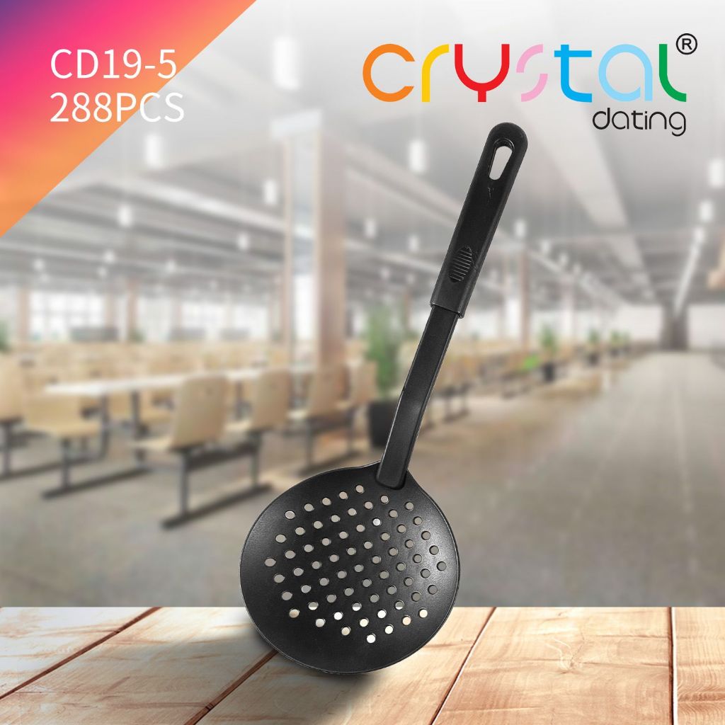 Sodet Bolong Gagang Hitam Plastik | Centong Bolong Plastik | CD19-5