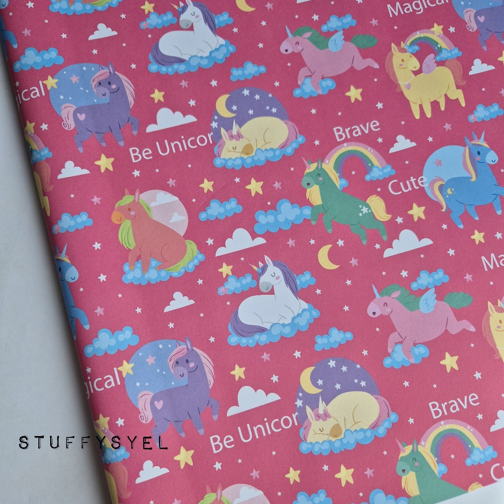 

Kertas Kado Sansan Wawa BE UNICORN PINK Bungkus Kado Anak