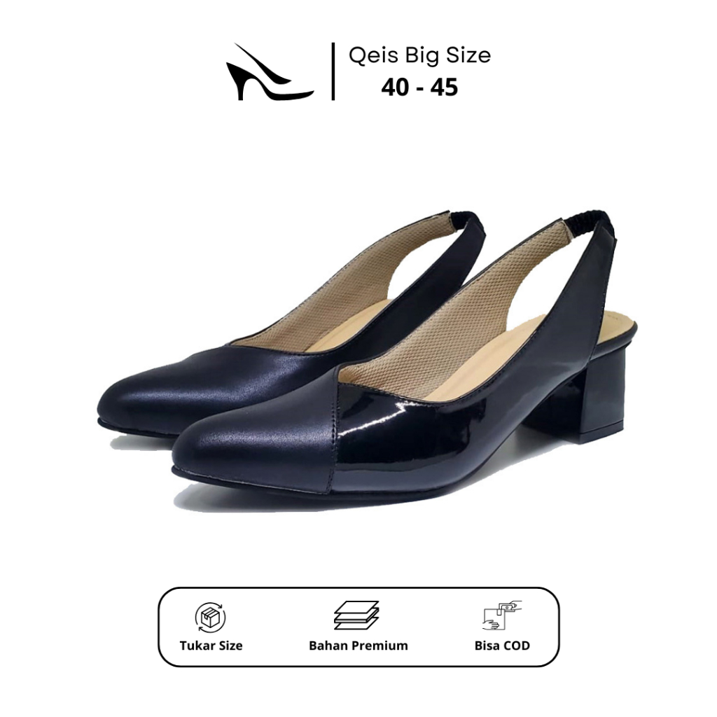 BIG SIZE - Sepatu Wanita Mules Heels Ukuran Jumbo 40-45 Formal Pesta