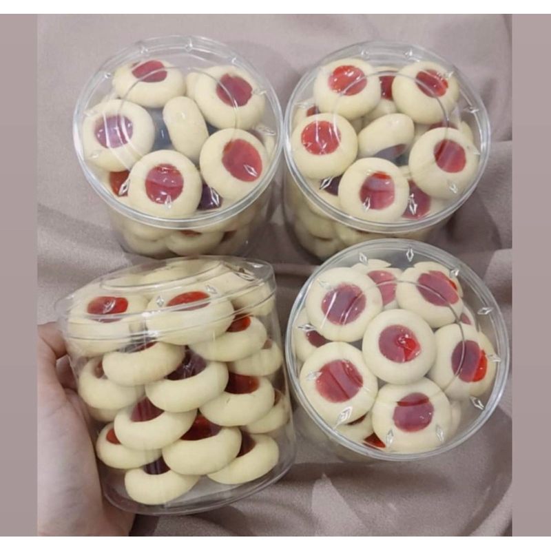 

Kue Thumbprint/nastar strawberry - kue kering 250gr