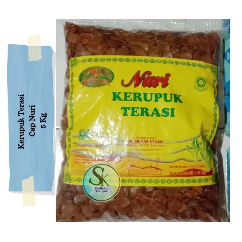 

Kerupuk Terasi 5 Kg Cap Nuri / Kerupuk Terasi Mentah / Kerupuk Cemilan / Kerupuk Rujak / Kerupuk Makan / Kerupuk Terasi Kecil