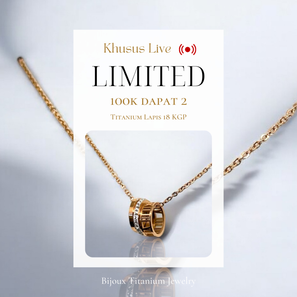 LIVE Limited Promotion : Kalung, Gelang, Anting Titanium Lapis 18 KGP