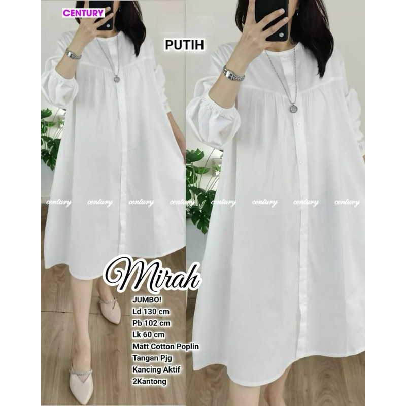 Long Tunik Polos Jumbo• Mirah by Century