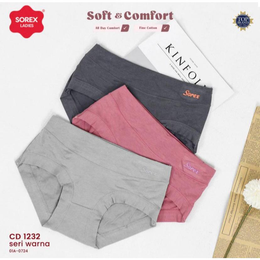 Sorex Paket Hemat 3 Pcs CD Basic Midi Katun Mix Warna Random CD 1232 Termurah
