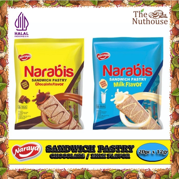 

NARABIS NARAYA SANDWICH PASTRY SNACK 240 GRAM ISI 20 PCS