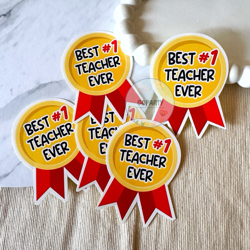 

STIKER BADGE TEACHER DAY HARI GURU HIASAN UCAPAN PIN STIKER MEDAL
