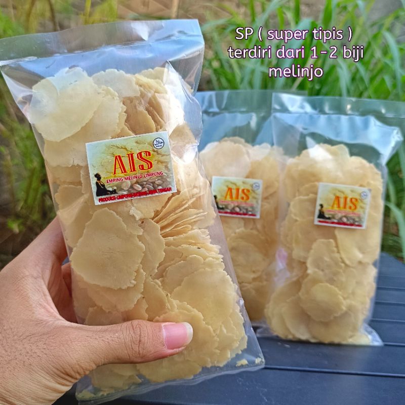 

Emping melinjo mentah kering full kemasan 100gram