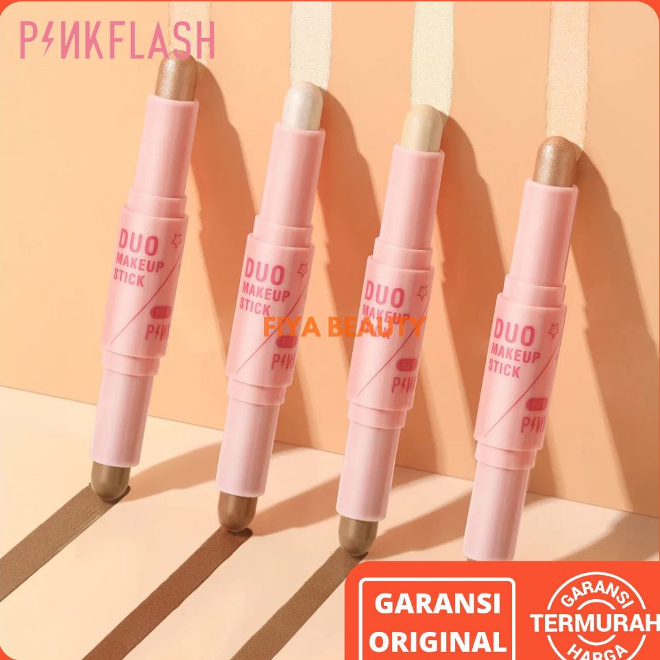 Paket Ekonomis  Pinkflash Highlighter Contour Stick 2in1 Pinkflash Highlighter Pinkflash Contour Pin