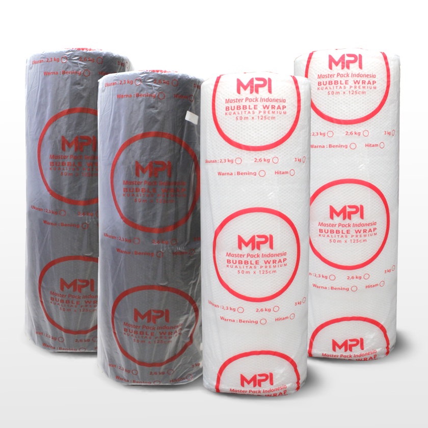 

Terjangkau Bubble Wrap Master Pack Indonesia 125 cm x 5 meter Bening Hitam