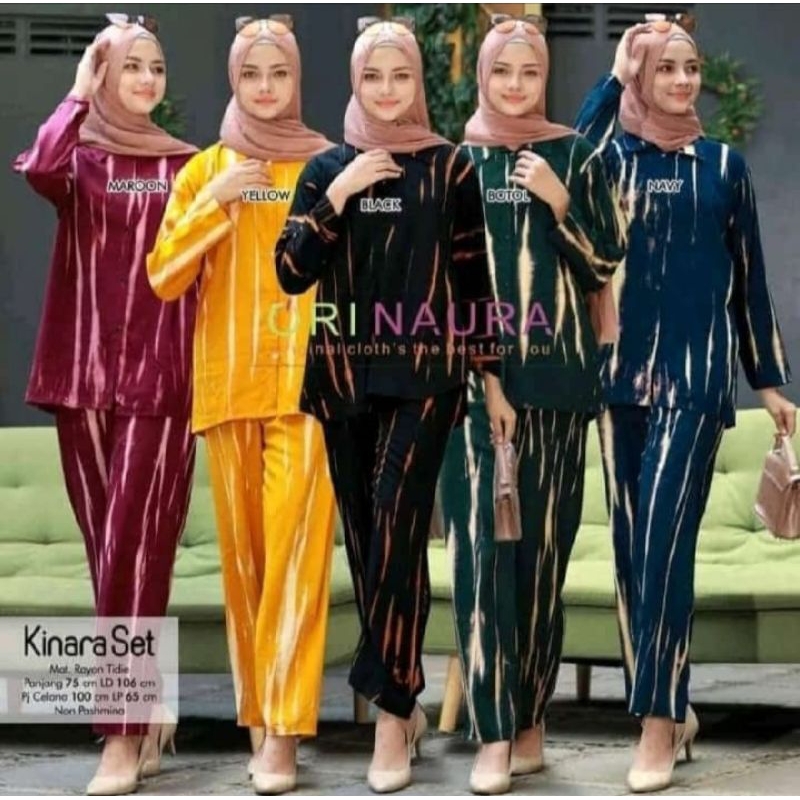 SETELAN TIE DYE RAYON / ONE SET CP TIE DYE KEMEJA RAYON