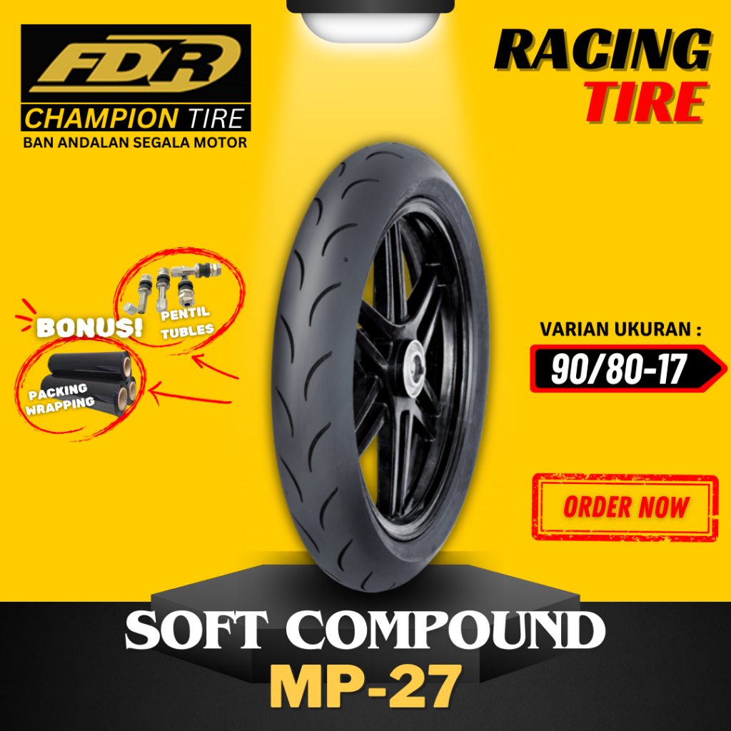 [READY COD] BAN FDR SOFT COMP SPORT MP27 ( 90/80-17 & 90/80-14 ) / BAN RACING FDR MP27 TUBLES / SOFT