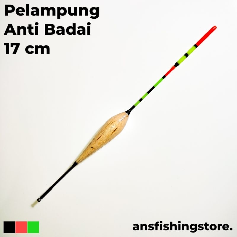 Pelampung Pancing Anti Badai Kayu Balsa 17 cm Handmade