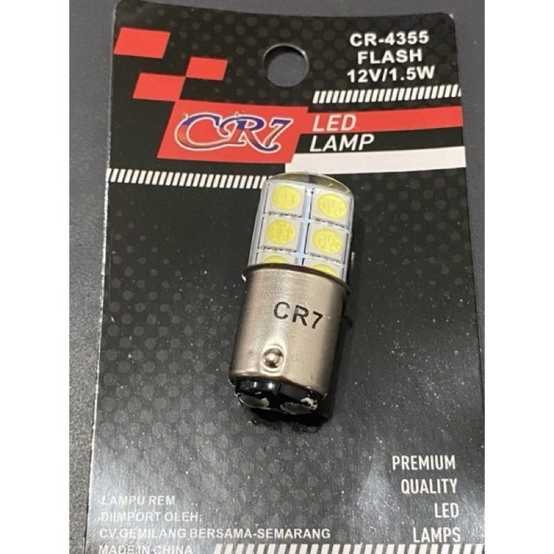 BOLA LAMPU STOP LED JELLY KEDIP 12 MATA CR7