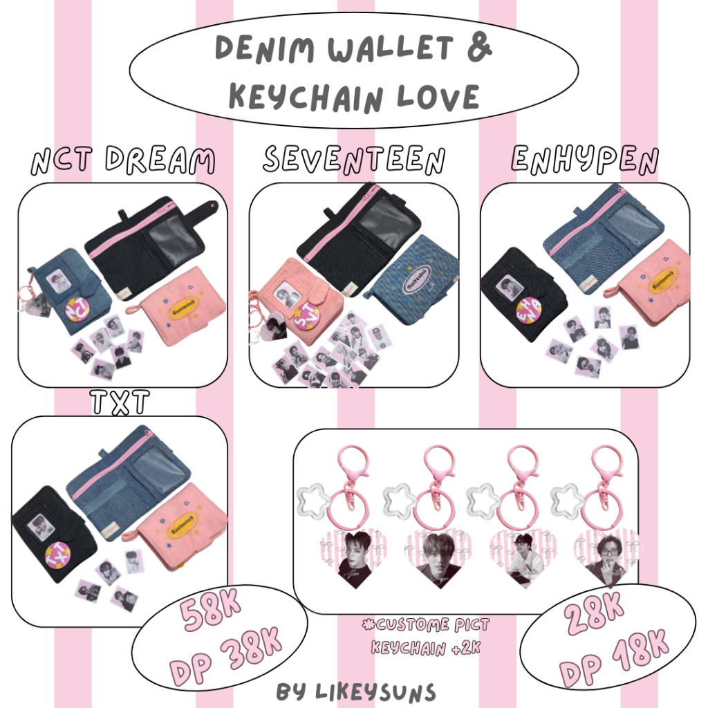 Denim Wallet NCT SEVENTEEN ENHYPEN TXT