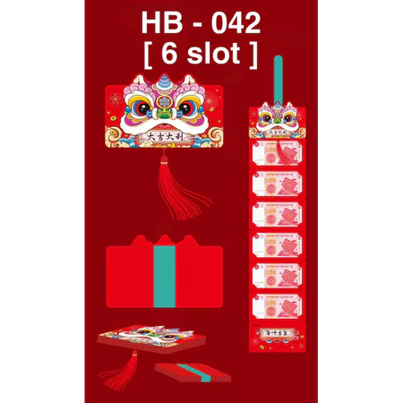 

Angpao Barongsai Susun 6 Angpau Lipat Premium Ampau Imlek CNY Chinese New year Ular 2025