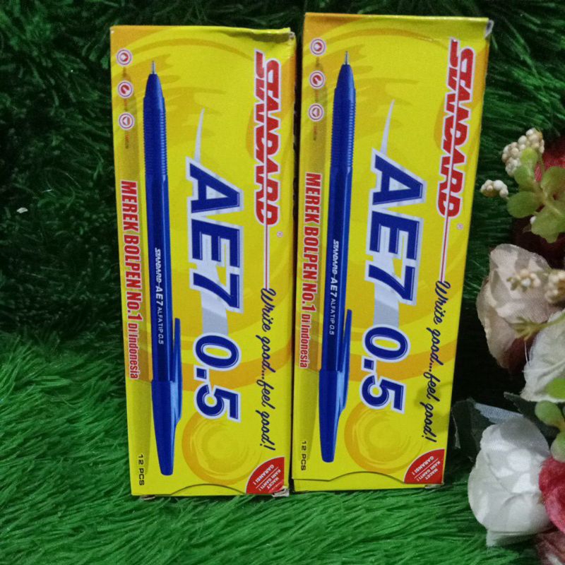 

ballpoint standar Ae7 biru lusinan murah